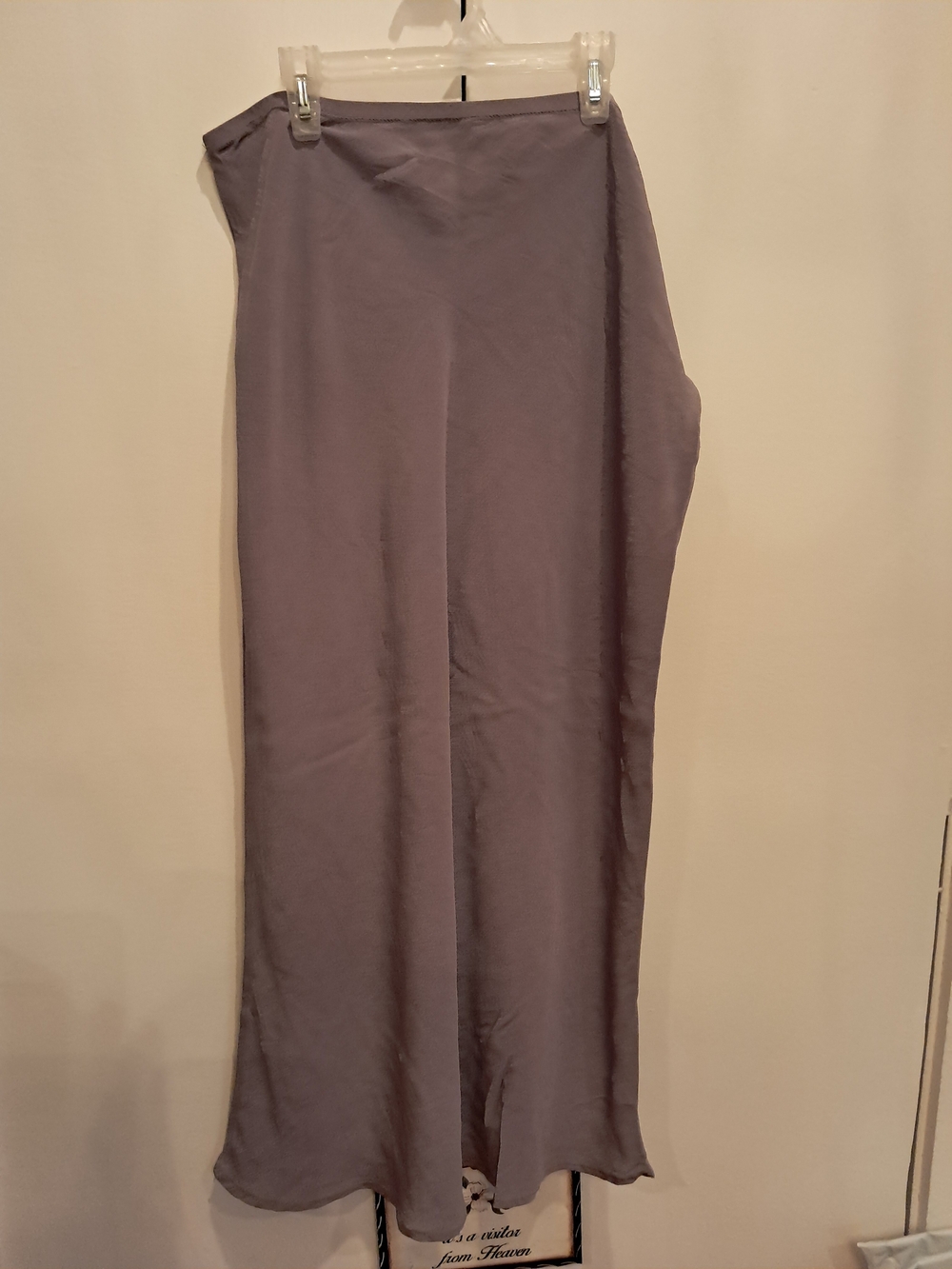 Carole Little Lavender Gray Bias-Cut Maxi Skirt